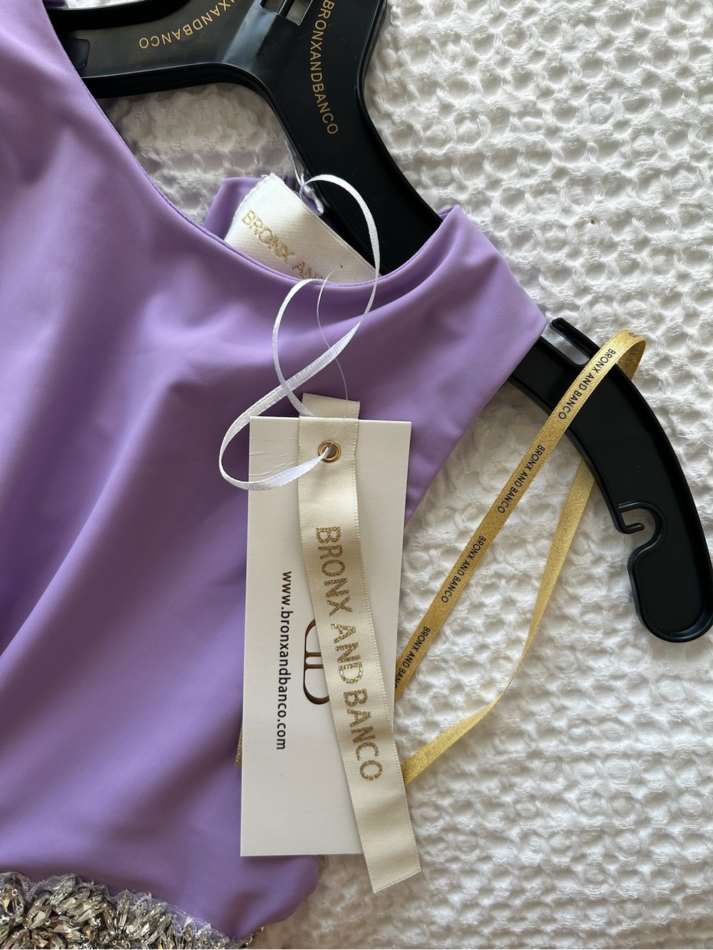 Bronx and Banco Camila Lilac Rhinestone Cutout Maxi Dress – NWT – $1,200 Retail - Picture 9 of 9